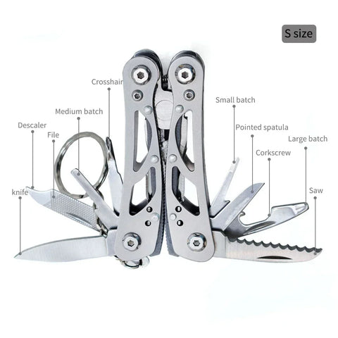 Outdoor Folding Multipurpose Tools Camping Portable Stainless Steel EDC Emergency Survival Knife Clamp Hiking Equipment
