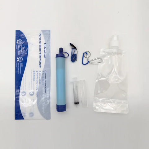 Personal Outdoor Water Filter Straw – Emergency Survival Purifier