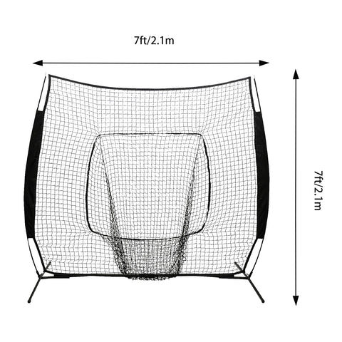 Pro Baseball Softball Hitting Pitching Net Black Backstop Baseball Practice Net