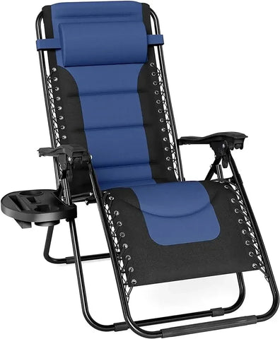Folding Camping Chair Foldable Support 350 LBS(Grey) Portable Folding Chairs Nature Hike Chaises De Camping Outdoor Beach Chaise